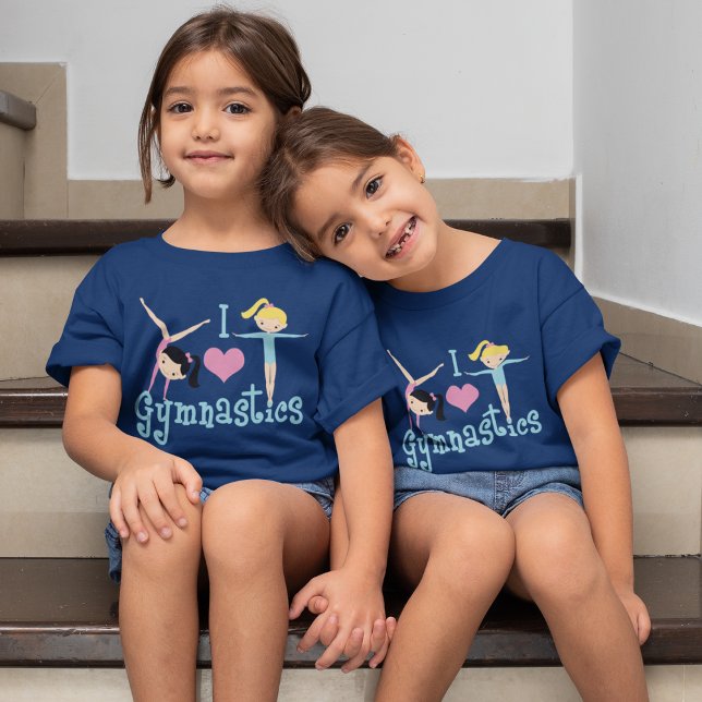 I Love Gymnastics Cute Custom Gymnast T-Shirt (Creator Uploaded)