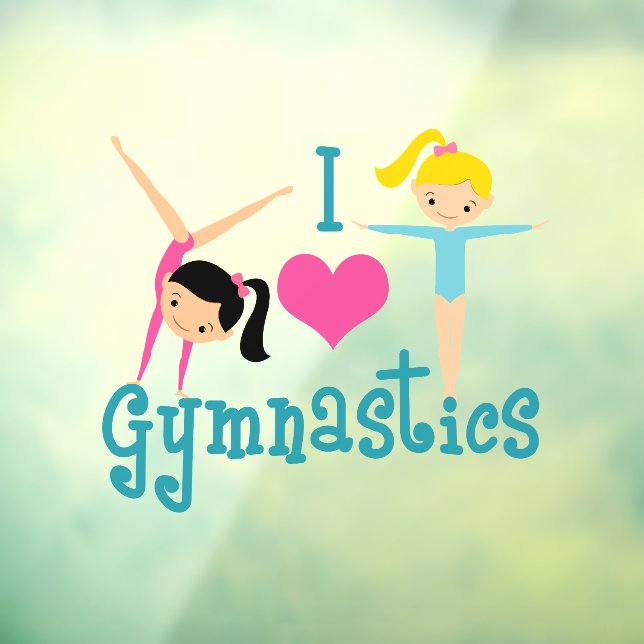 I Love Gymnastics Cute Gymnast (Sheet 3)
