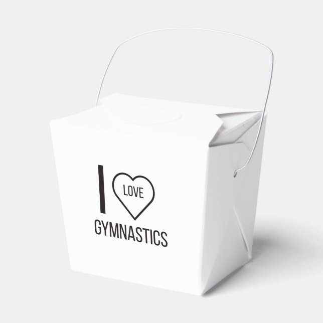 I LOVE GYMNASTICS FAVOUR BOX (Front Side)