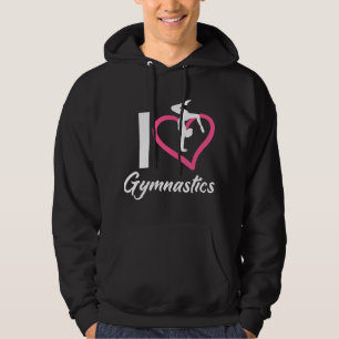 I Love Gymnastics Funny Cheerleading Gymnast Hoodie