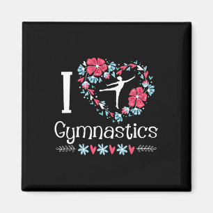 I Love Gymnastics - Gymnast Acrobatic Tumbling Che Magnet