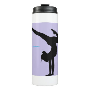 I Love Gymnastics- Gymnast with Lilac Background Thermal Tumbler