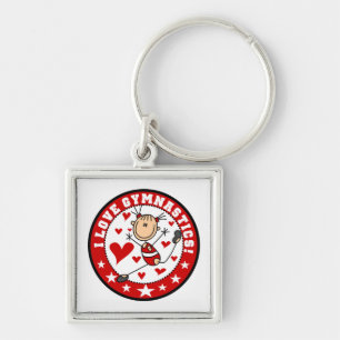 I Love Gymnastics Key Ring