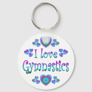 I Love Gymnastics Key Ring