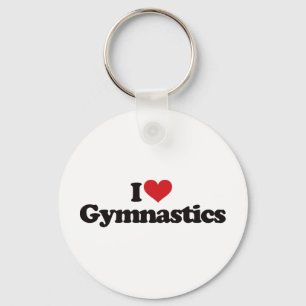 I Love Gymnastics Key Ring