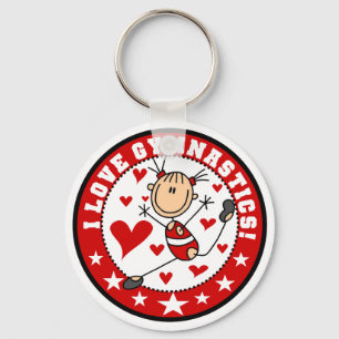 I Love Gymnastics Key Ring