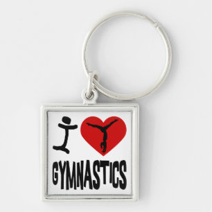 I Love Gymnastics Key Ring