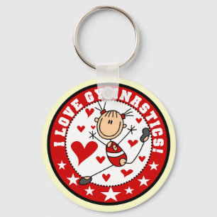 I Love Gymnastics Key Ring
