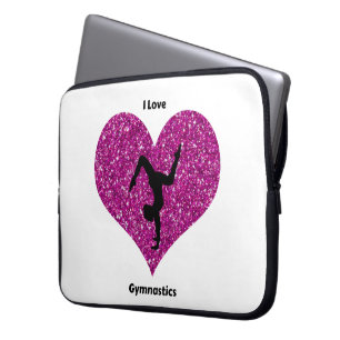 I Love Gymnastics Neoprene Laptop Sleeve Bag