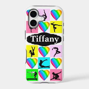 I LOVE GYMNASTICS PERSONALIZED IPHONE CASE