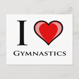 I Love Gymnastics Postcard