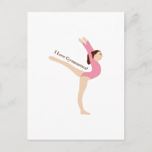 I Love Gymnastics! Postcard