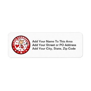 I Love Gymnastics Return Address Label