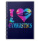 I Love Gymnastics Tie Dye Notebook