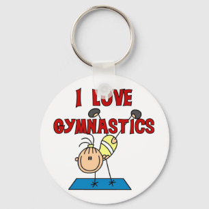 I Love Gymnastics Tshirts and Gifts Key Ring