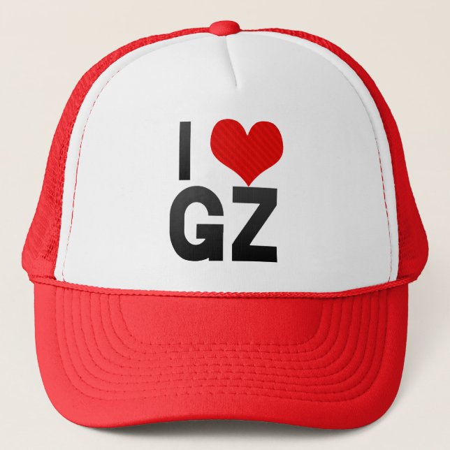 I Love GZ Trucker Hat (Front)