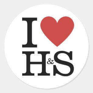I ❤️ Love H&S Health & Safety Staff CUSTOM Classic Round Sticker