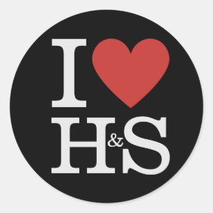 I ❤️ Love H&S Health & Safety Staff CUSTOM Classic Round Sticker