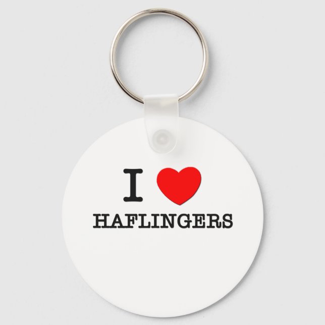 I Love Haflingers (Horses) Key Ring (Front)