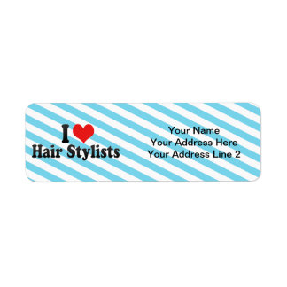 I Love Hair Stylists Return Address Label