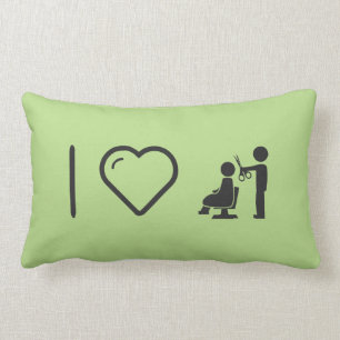 I Love Hairdresser Cutters Lumbar Cushion