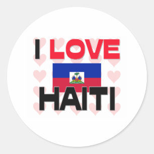 I Love Haiti Classic Round Sticker