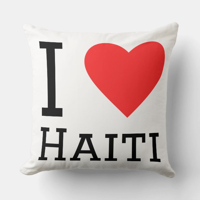 I love Haiti  Cushion (Front)
