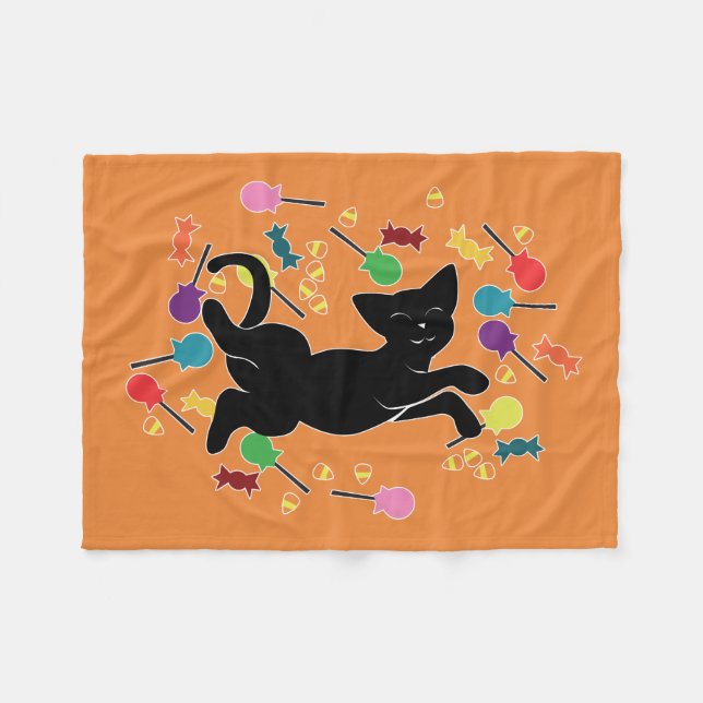 I Love Halloween! Fleece Blanket (Front (Horizontal))