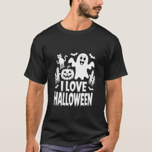 I Love Halloween Ghost Pumpkin Bat Fun T-Shirt
