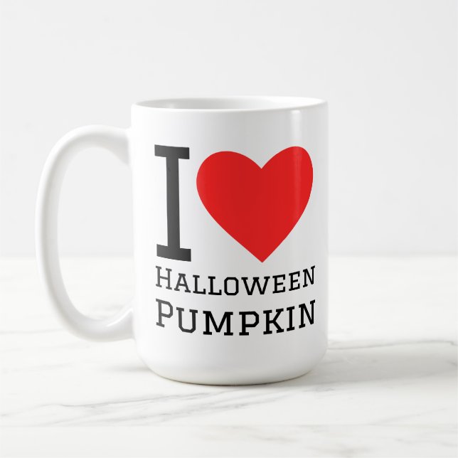 I love Halloween pumpkin  Coffee Mug (Left)