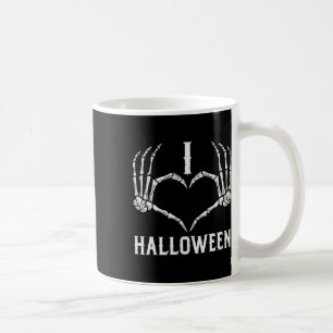I Love Halloween Skeleton Hands Heart Cute Women G Coffee Mug