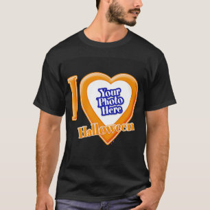I Love Halloween With Your Photo T-Shirt