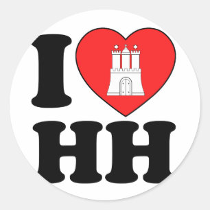 I Love Hamburg (HH) Classic Round Sticker