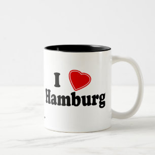 I Love Hamburg Two-Tone Coffee Mug
