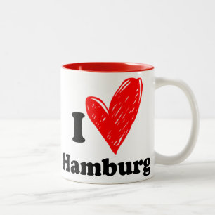I love Hamburg Two-Tone Coffee Mug