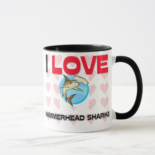 I Love Hammerhead Sharks Mug (Right)