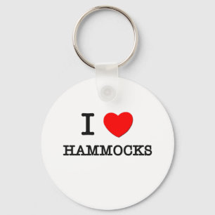 I Love Hammocks Key Ring