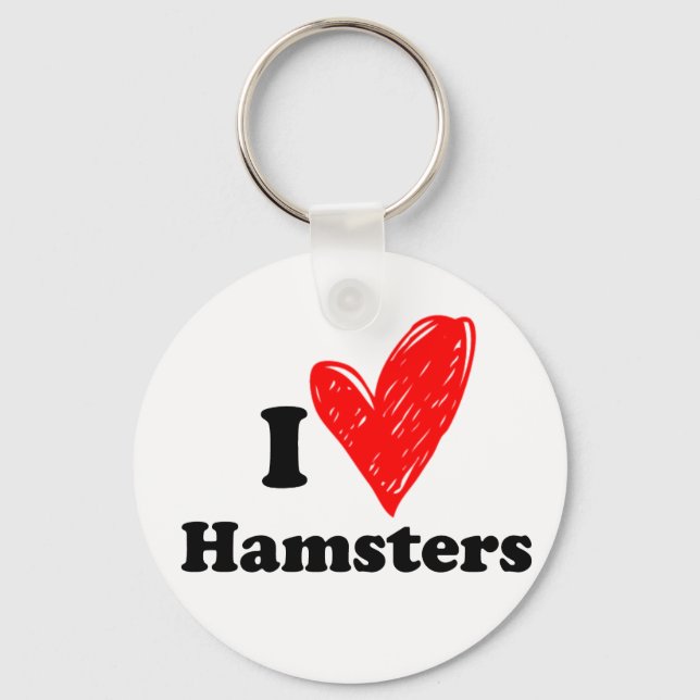 I love Hamsters Key Ring (Front)