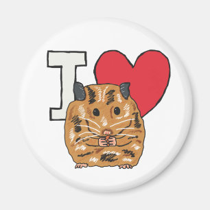 I Love Hamsters Magnet