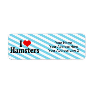 I Love Hamsters Return Address Label