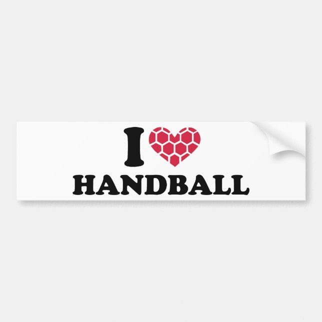 I love Handball Bumper Sticker (Front)