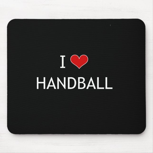 I Love Handball Mouse Pad (Front)