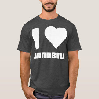 I love HandballSports Gift Shirt with heart in whi