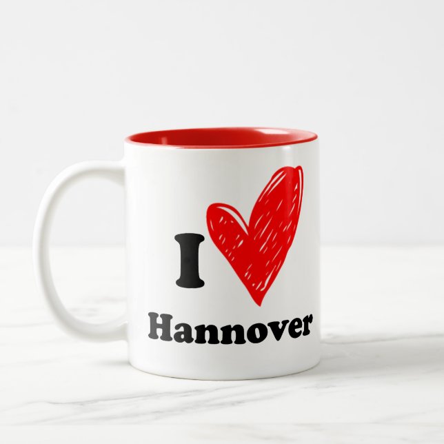 I love Hannover Two-Tone Coffee Mug (Left)