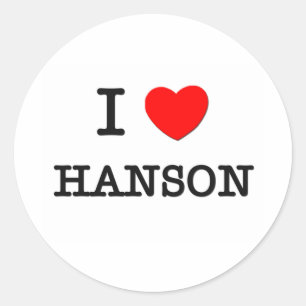 I Love Hanson Classic Round Sticker