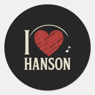 I Love Hanson County I Heart Hanson Classic Round Sticker