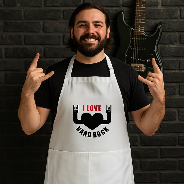 I Love Hard Rock Standard Apron (Creator Uploaded)