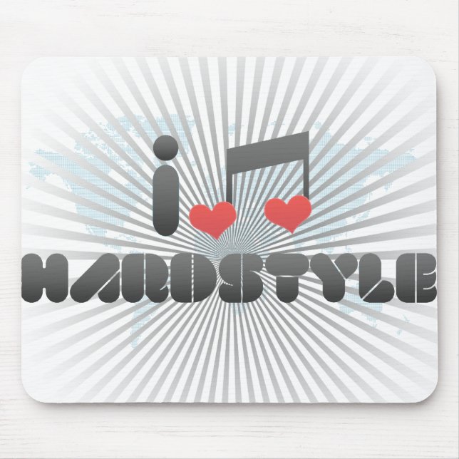 I Love Hardstyle Mouse Pad (Front)