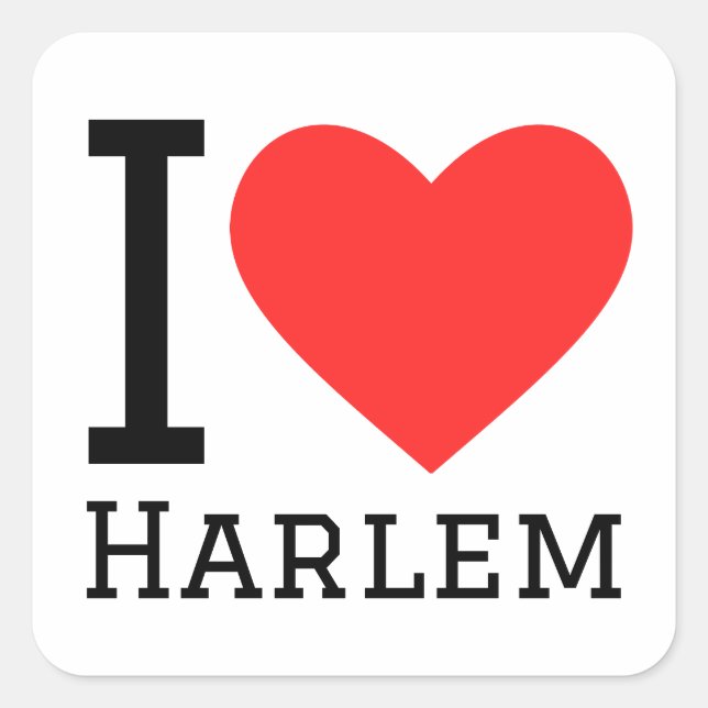 I love Harlem  Square Sticker (Front)
