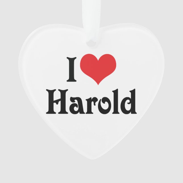 I Love Harold Ornament (Front)